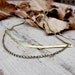 Blades of Grass - Curved Brass Bar and Chain Necklace