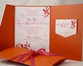 Gorgeous Orange and Pink Wedding Invitation Il_170x135