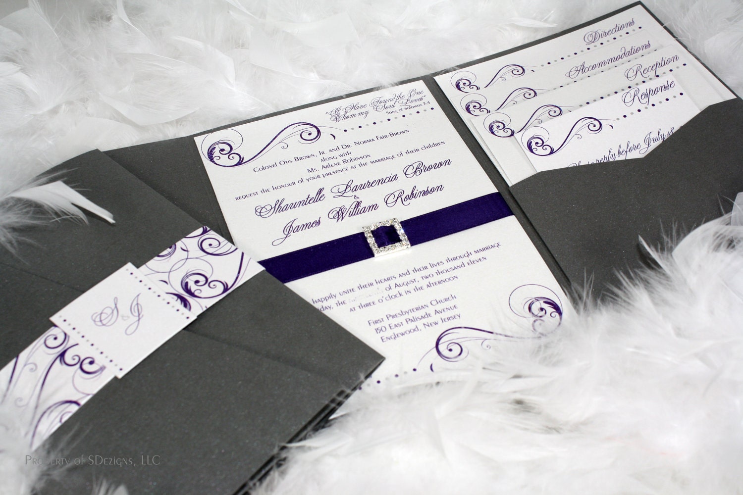 Gorgeous Swirls and Dots Wedding Invitation Il_170x135