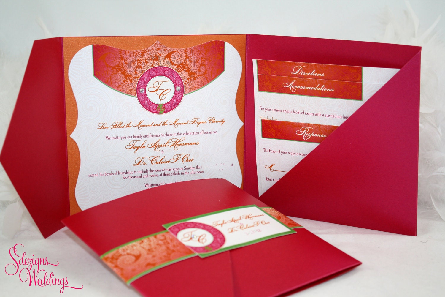 Gorgeous Vibrant Pattern Indian African Wedding Invitation Il_170x135