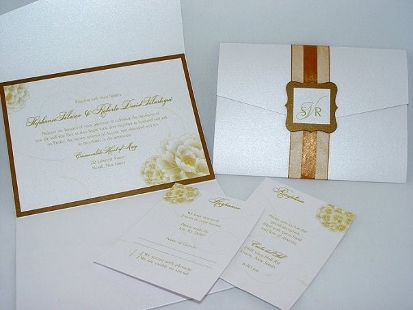 Lux Peonies and Hydrangeas Flowers Invitation Suite Il_570xn