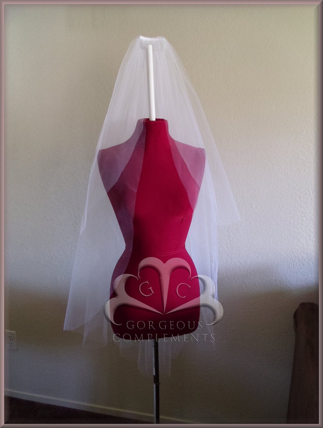 Waltz Double Tier Bridal Veil Cut Edge choose your color