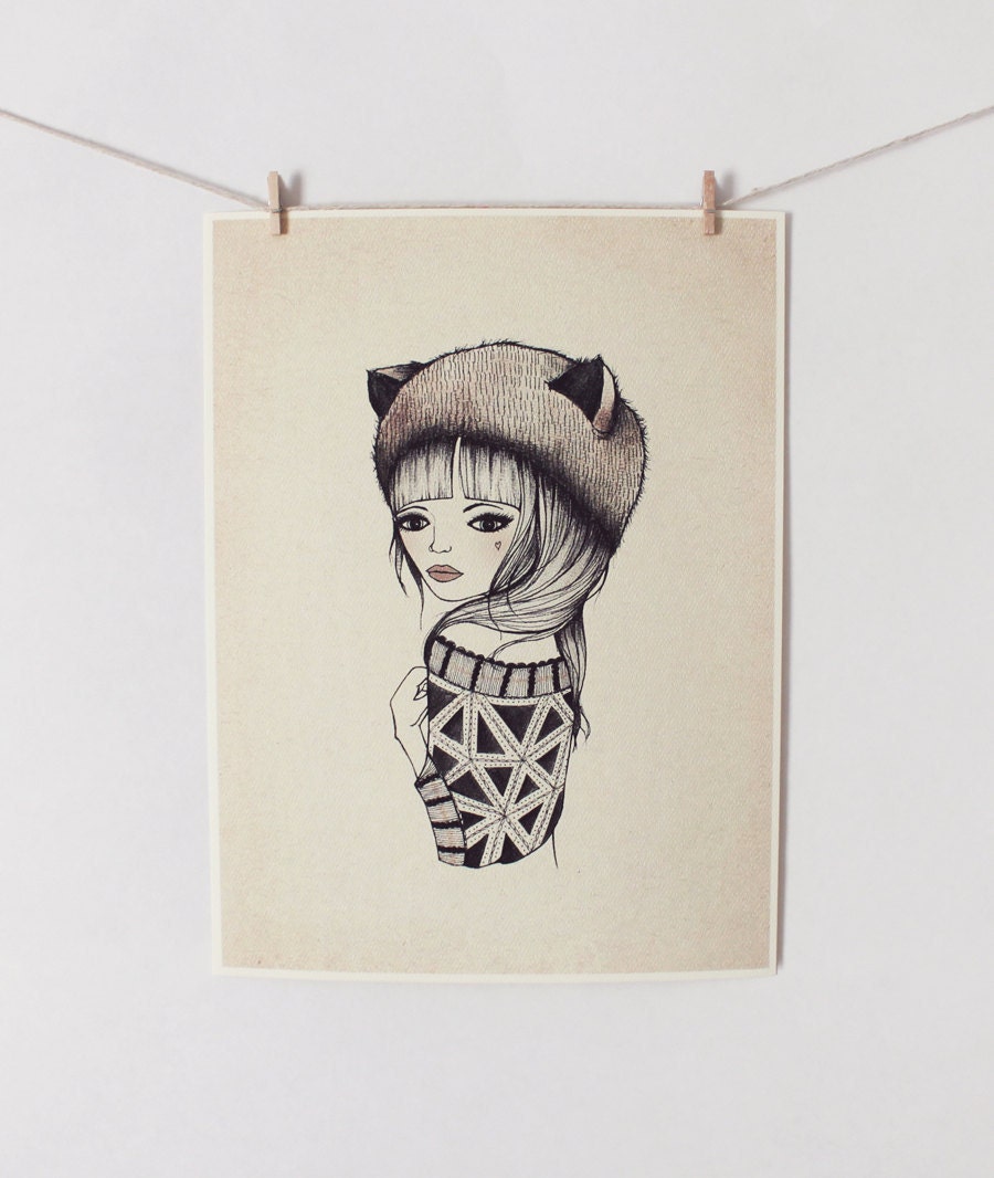 FOX GIRL Print 9X12