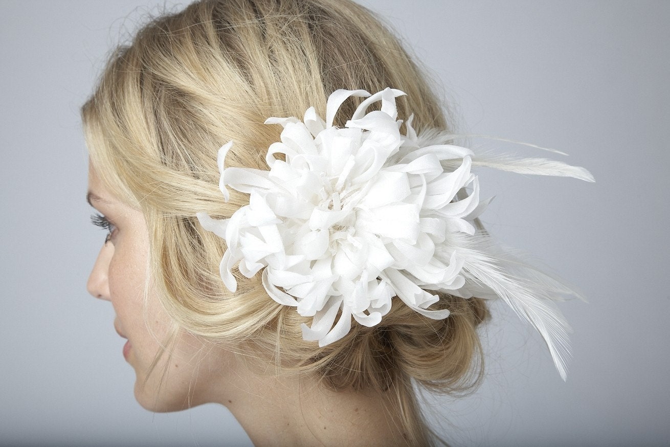 MILA- Silk Spider Mum, flower, bridal, hair, fascinator, headpiece, clip