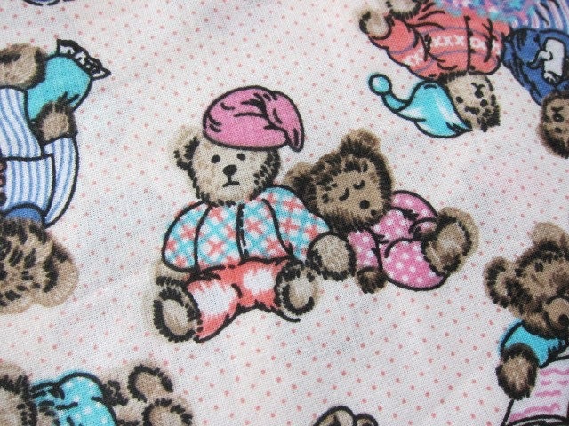 novelty cotton fabric teddy bears