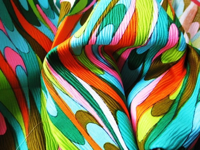 1960s cotton lot 5 mod and colorful