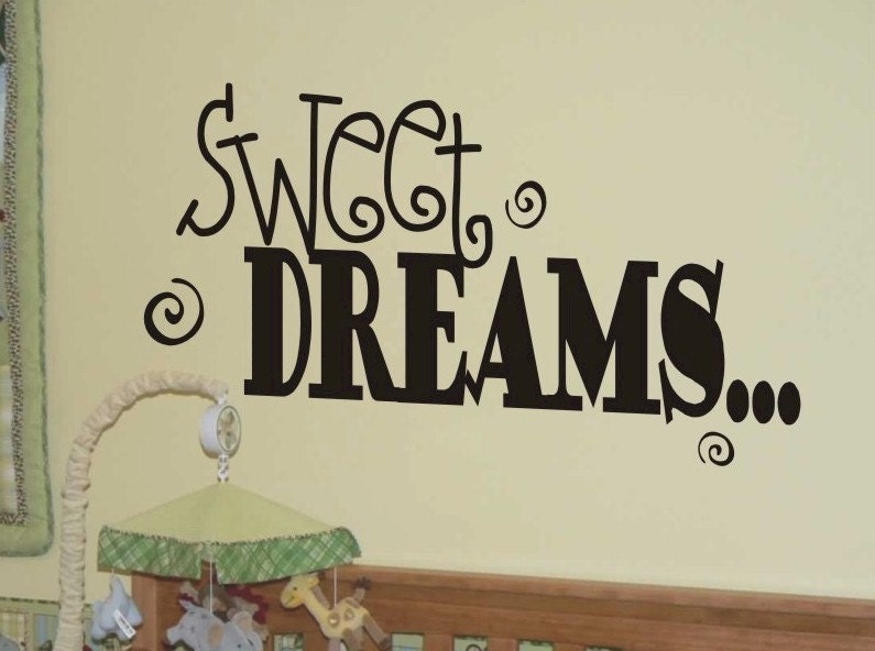 childs bedroom or nursery wall decal sweet dreams