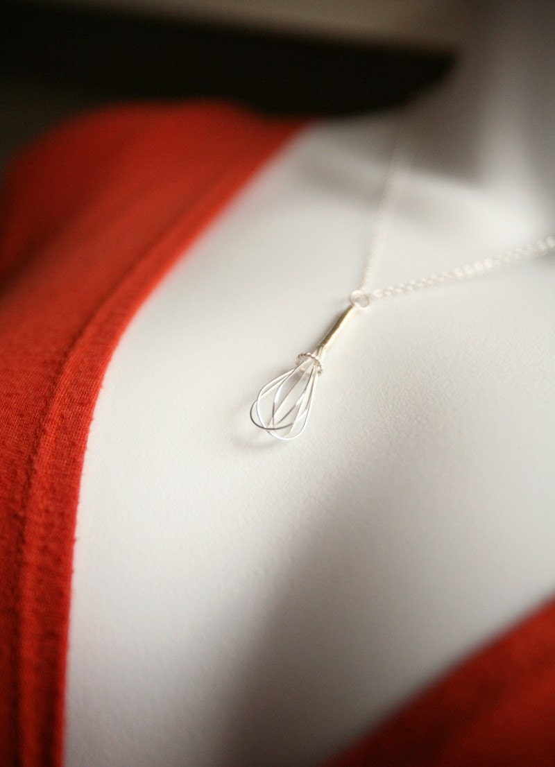 Wire Whisk - Handmade Sterling Charm Necklace
