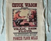 Novelty Flour Sack/Bag, Chuck Wagon Trail Mix Flour, Cumberland Gap, KY,