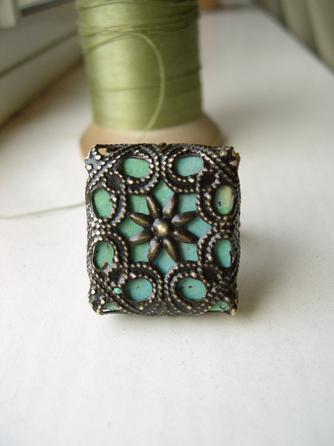 Bohemian Filigree Hand Crafted Adjustable Ring - The Paramount - Nickel Free