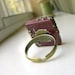 Cottage Chic Cockatoo Adjustable Scrabble Tile Ring - The Majestic