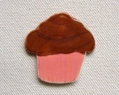 Ceramic Mosaic Tile Cupcake Chocolate Frosted Handmade Decorative Supplies Magnets Jewelry