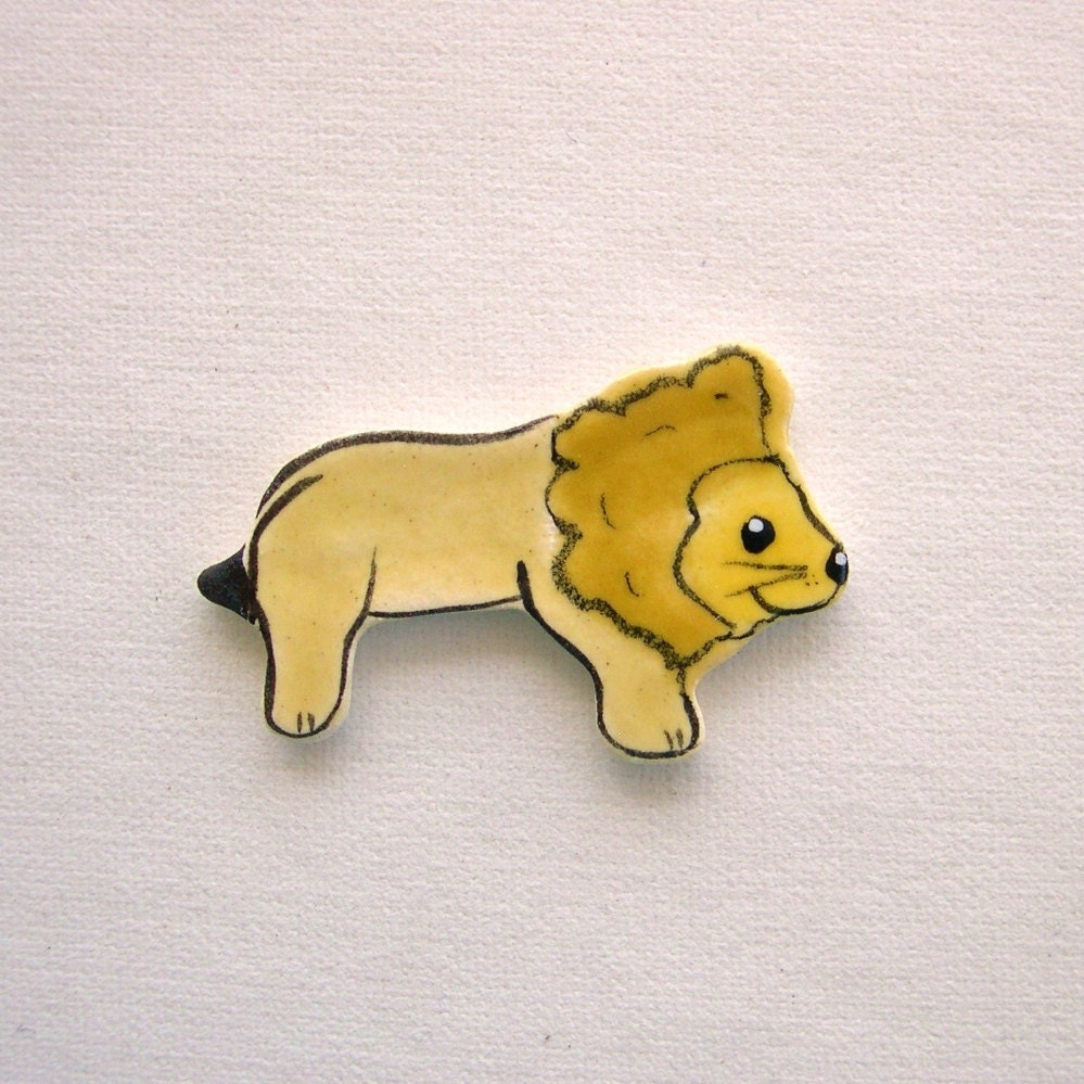 Ceramic mosaic art Tiles lion for Mosaics, Jewelry and Crafts Hand painted