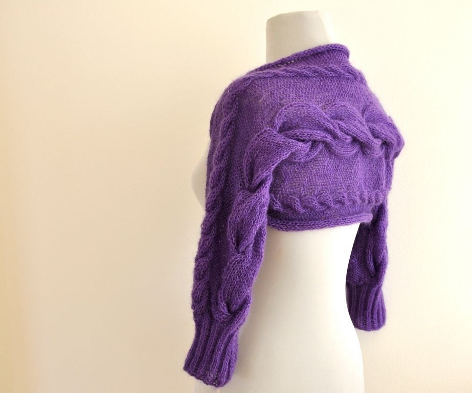 Bridal Shrug Bolero Wedding Jacket Hand Knit MADE TO ORDER