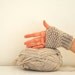Fingerless Mittens Gloves Wrist Warmers Biker Gloves Hand Knit Beige Warm Cozy Winter Accessories Gift for Her