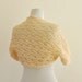 Lace Mohair Bridal Shrug Bolero Delicate Hand Knit Beige Bone Earth Tones Natural MADE TO ORDER
