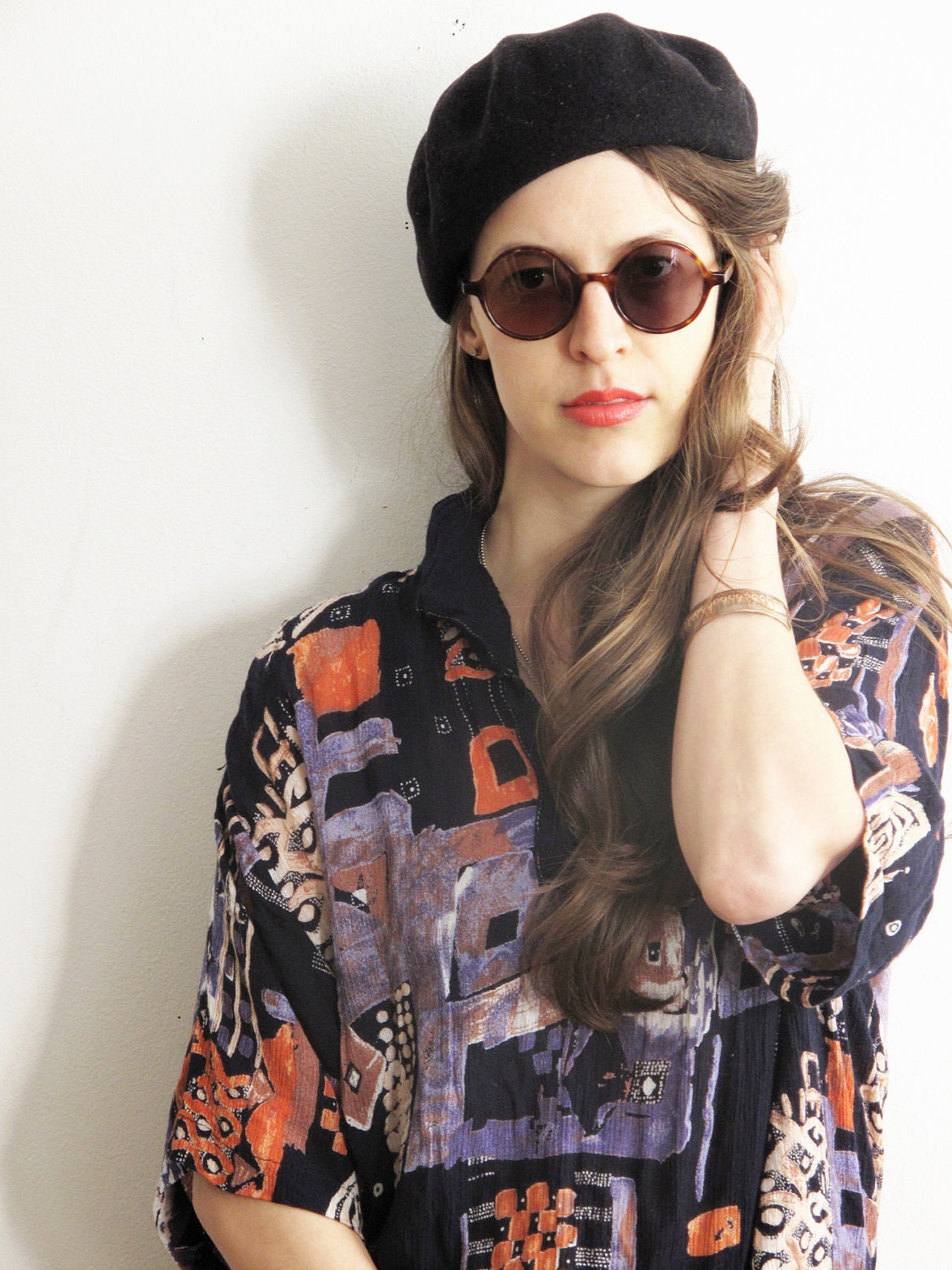 Black Wool Beret. XS/S