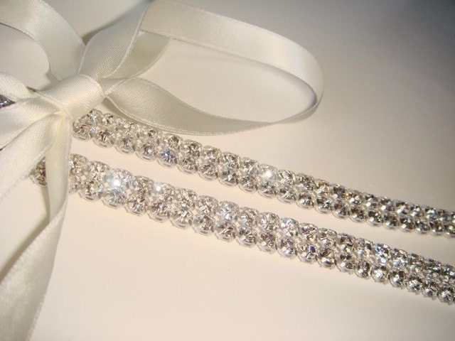 Rhinestone Headband, Bridal Headband, Weddings- JEWEL, Headband, Wedding Headpiece, Accessories, Wedding,  Tie on Headband