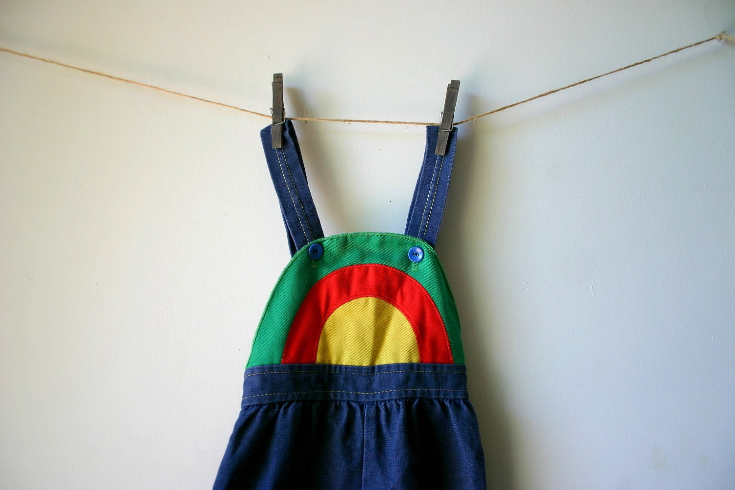Amazing Vintage Rainbow Vintage Toddler Overalls