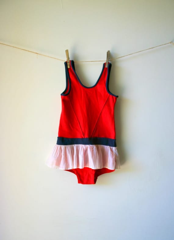 Adorable Vintage Tutu Skirt Swimsuit