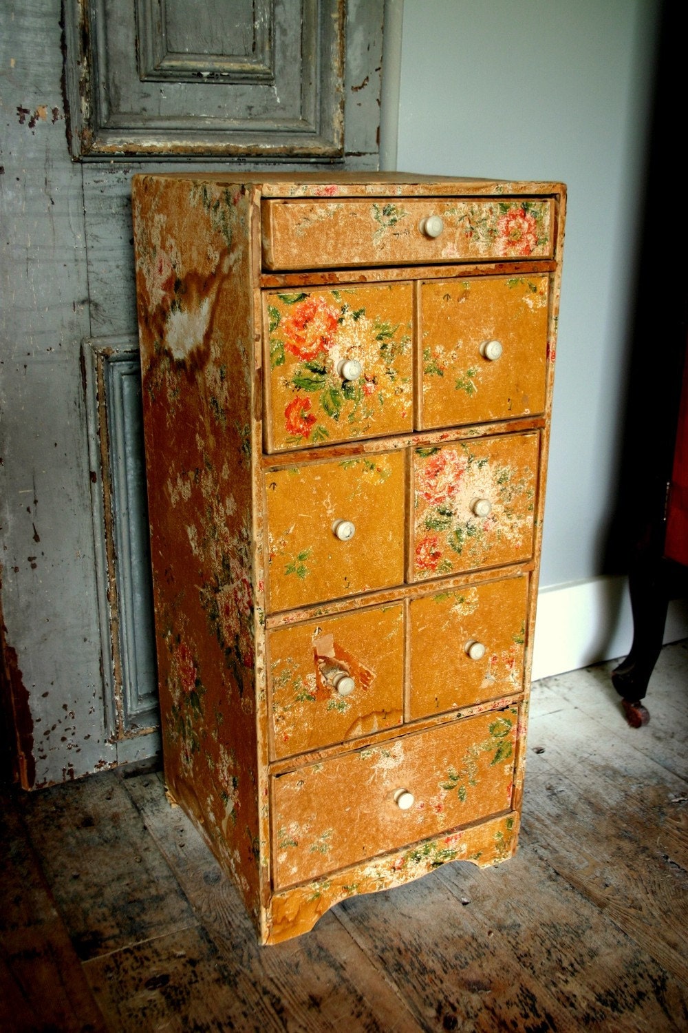 Antique Shabby Sewing Room Drawer Set
