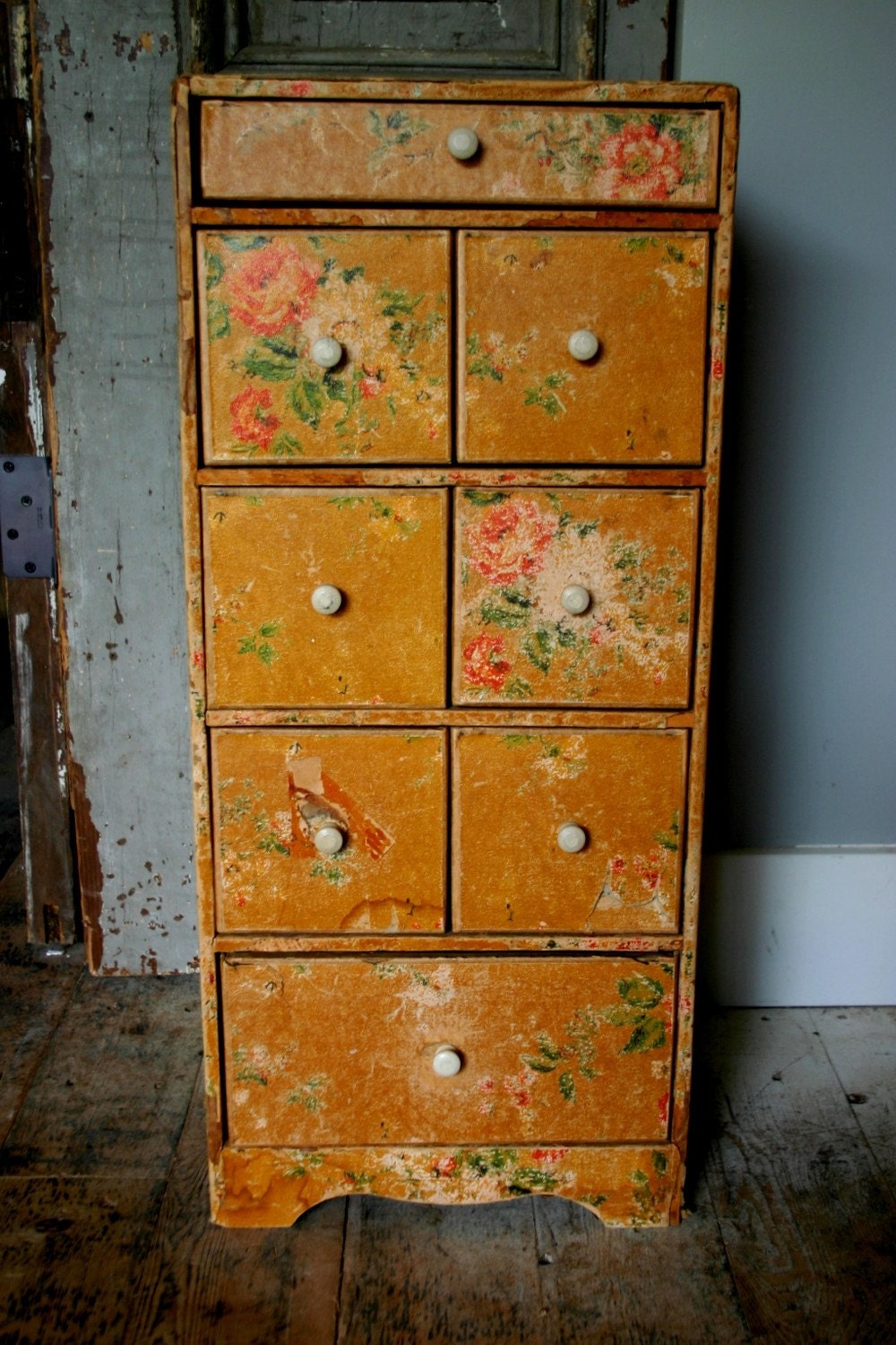 Antique Shabby Sewing Room Drawer Set