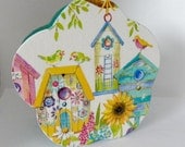 Birdhouse pencil holder - REDUCED