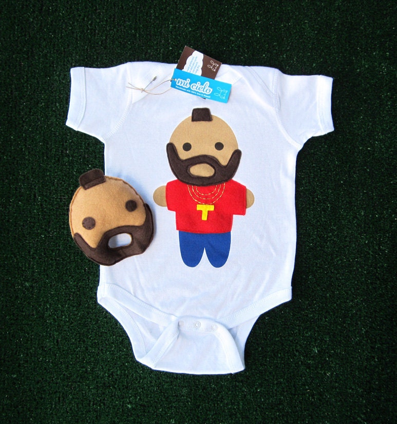 Looks Like Mr. T... Infant Bodysuit and Baby Rattle Combo