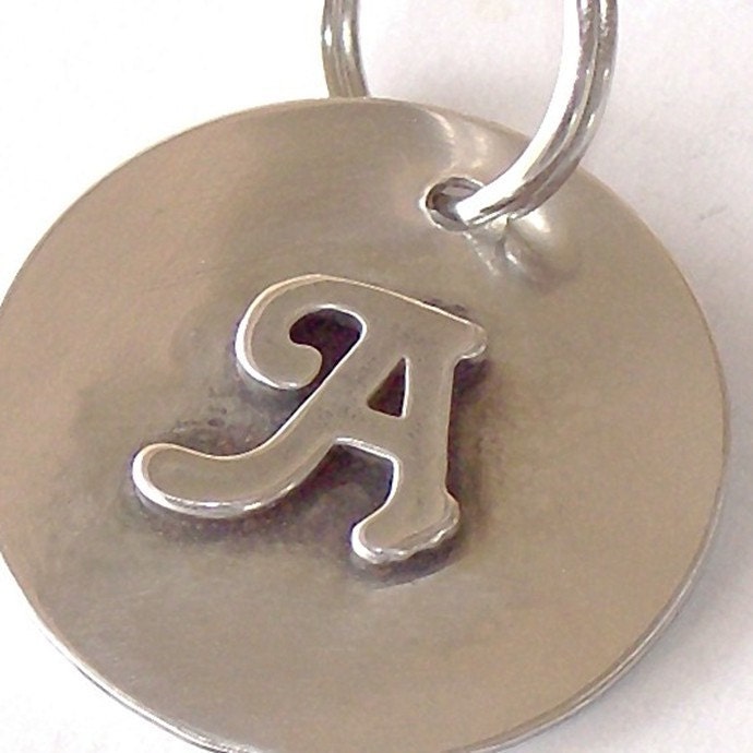 Elegant Sterling Silver INITIAL Pet Tag