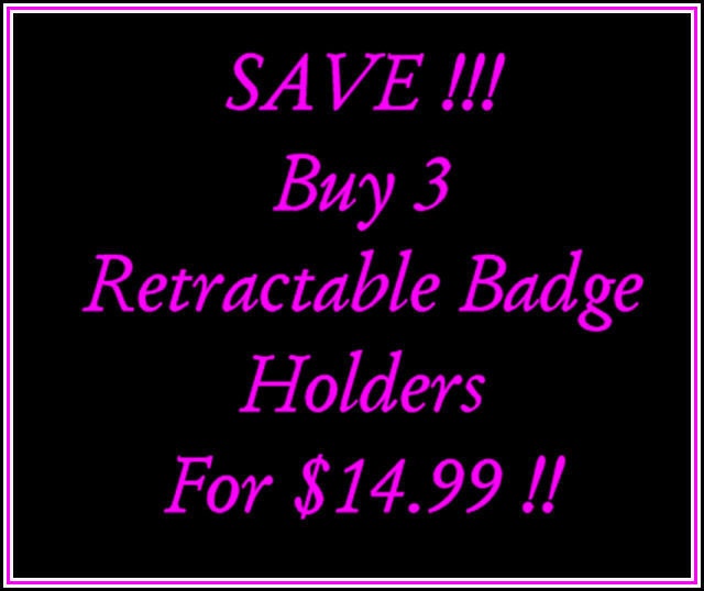 Retractable ID Badge Holders 3 for 14.99 - Badge Clip