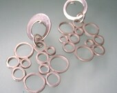 Sterling Silver Cluster Loop Earrings