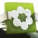 Super Chunky Flower Silver Resin ring