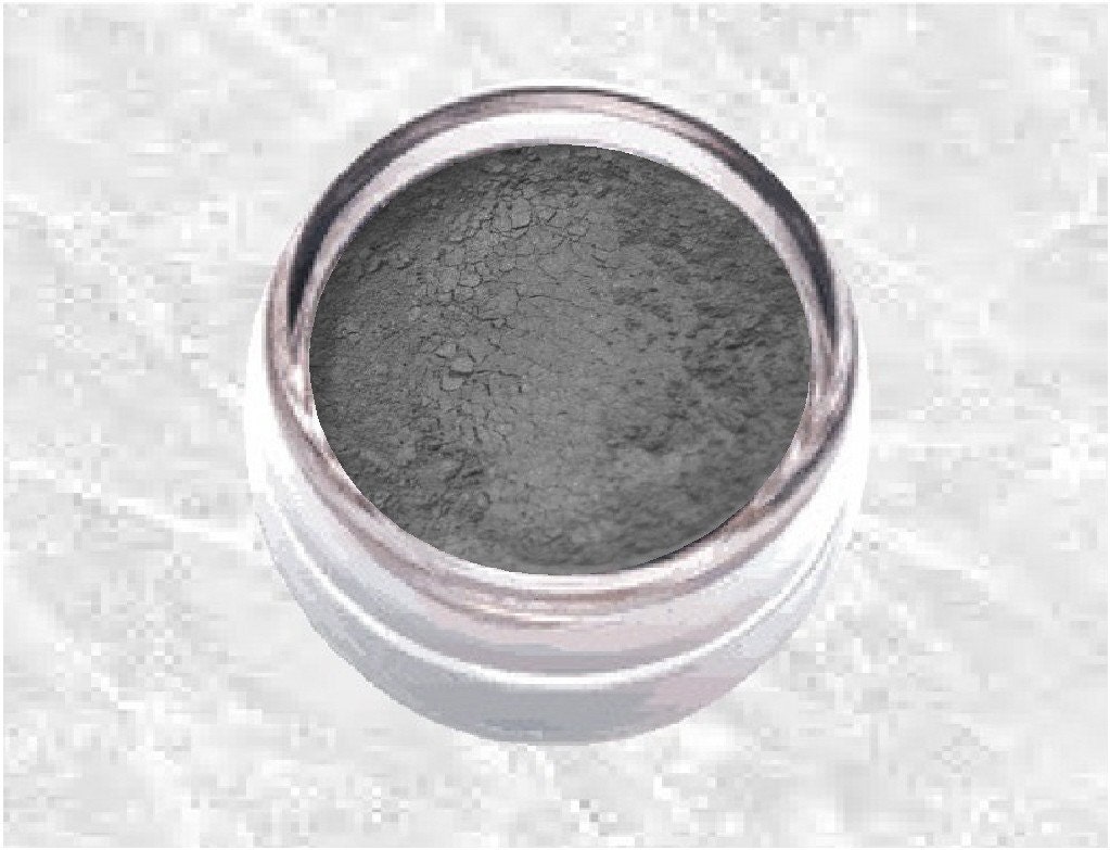 Mineral Eyeliner grey SILVER GRAY DARK eye shadow liner sample deep charcoal colour smoky matte shimmer mica powder Makeup TiaraLx Minerals