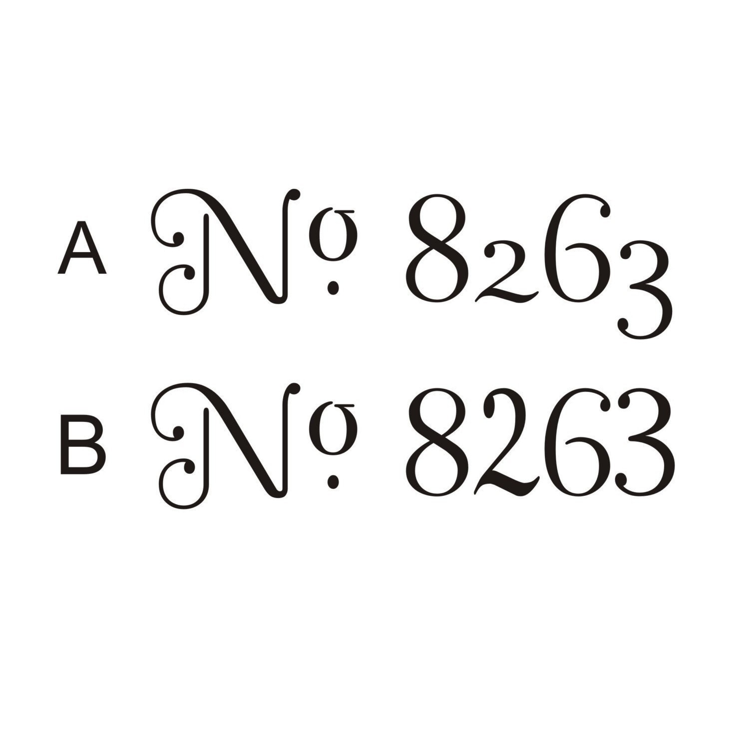 Front Door Entry Numbers Wall Vinyl Decal (E-002)