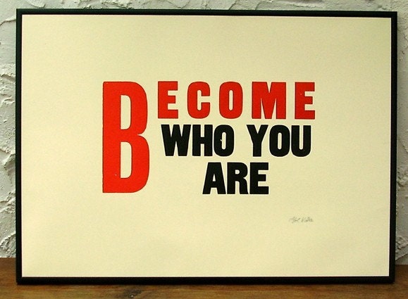 Modernist Letterpress Print Poster