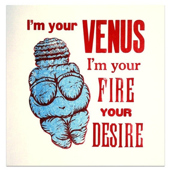 VENUS linocut poster
