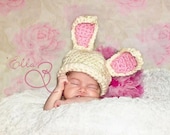 Stella Bs Chunky Baby Bunny Hat, Newborn Spring Easter Photo Prop