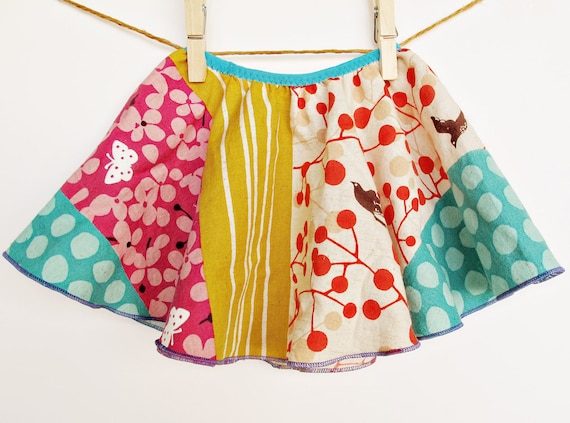 Free Spirit - Twirly Circle Skirt - With Imported Japanese Fabric - by bitty bambu