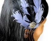 Steampunk Feather N Antique Gruen Watch Movement Hair Clip