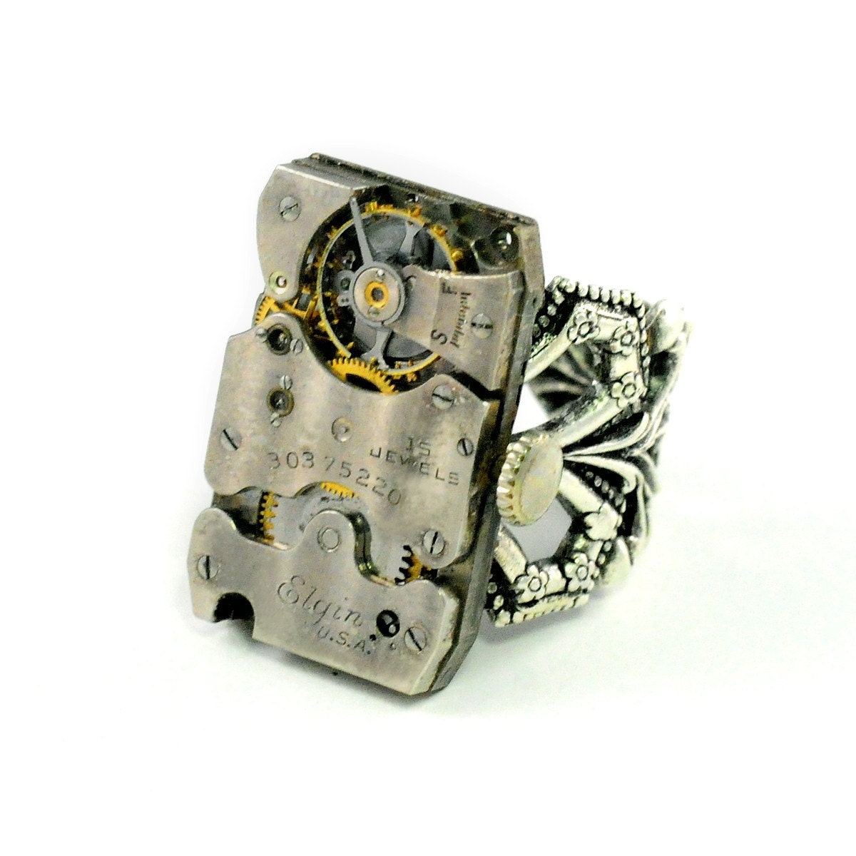 Petit Elgin - Antique 1927 Watch Movement Ring