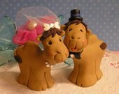Cute Camel Wedding Cake Toppers