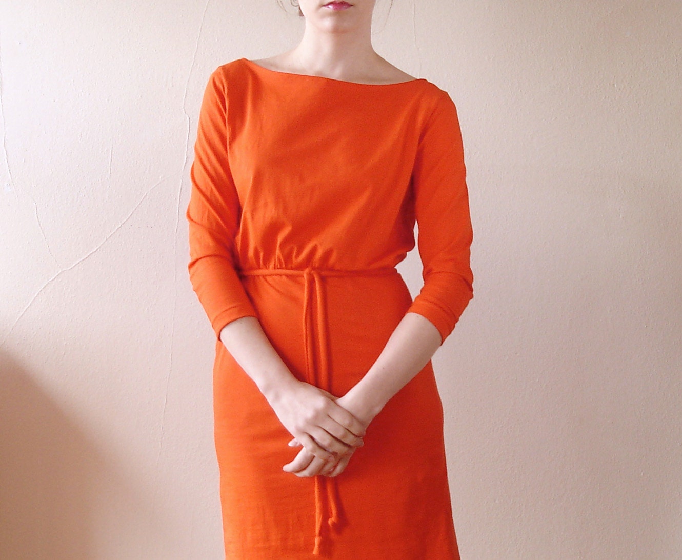 Boatneck Dress Medium Organic Cotton Knit