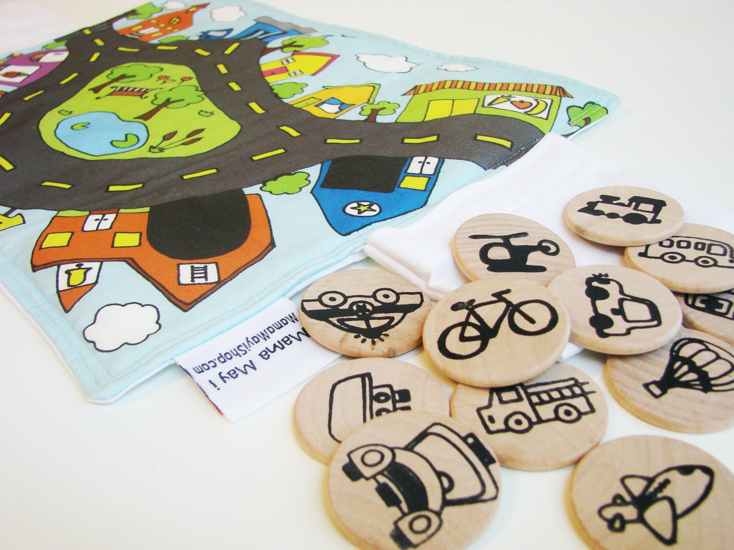 NEW - Flip Mat - Transportation Edition - a Portable, Pretend Play Game inspired by Montessori and Waldorf Philosophies