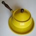 Fabulous Bright Mustard Yellow Fondue Pot and Tray