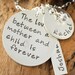 Hand Stamped Necklace, Love Between a Mother and Child,  Personalized Jewelry,  Keepsake Necklace