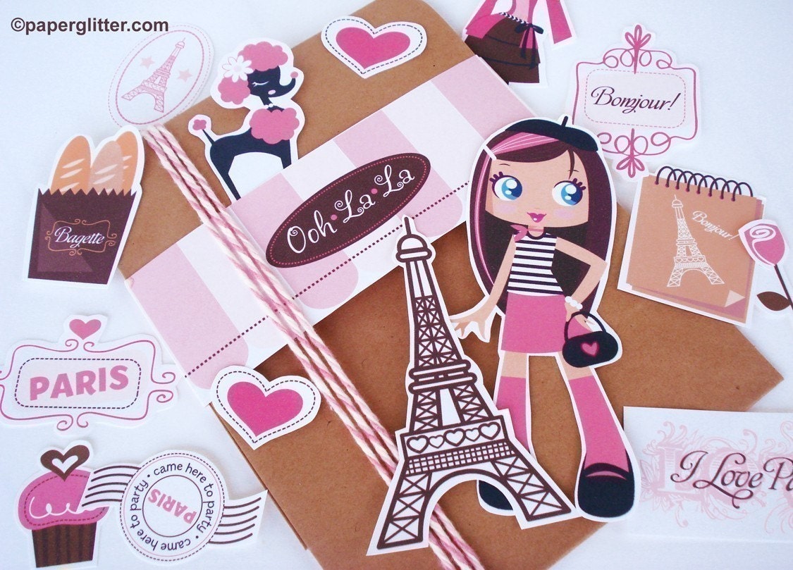0021 Paris Collage Sheet-Printable PDF