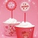Valentine Cupcake Wrappers and Toppers with party bag topper - Printable PDF from the Sweetheart Collection 0088