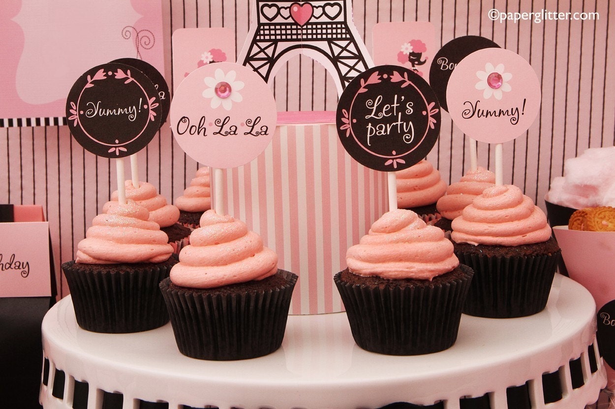 BIRTHDAY Paris Party Kit-Printable PDF
