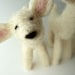 Spring Lambs, Felted Flock, Three Fuzzy Lambs