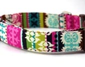 Striped Farmer's Market - Dog Collar - Made to Order in Your Choice of Size